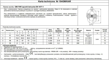 OGNIWO PRZEGUBOWE GM74W-G8 13MM WLL 5.3T UN OGN PRZ13G8