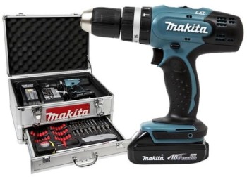 WIERTARKO-WKRĘTARKA AKUMULATOROWA UDAROWA 18V 2*1.5AH LI 2-B MAKITA DHP453SYEX