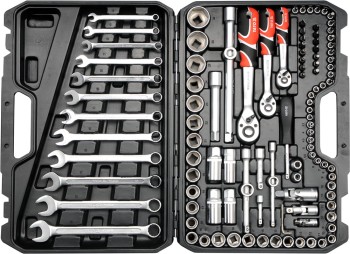 ZESTAW NARZĘDZIOWY 1/4'' 3/8'' 1/2'' 111CZĘŚCI XL YATO YT-38831