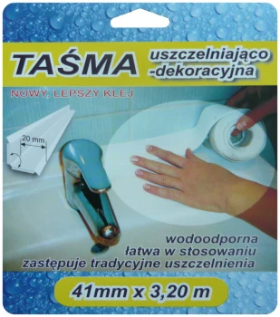 TAŚMA WYKOŃCZENIOWA 3,2M 41MM BIAŁA UN SIL TAS 41