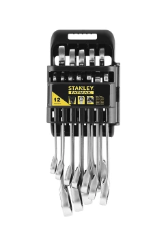 ZESTAW KLUCZY PŁASKO-OCZKO.Z GRZECHOTKĄ FATMAX, 12 SZT. STANLEY S/82-849-0