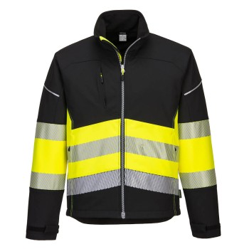KURTKA OSTRZEGAWCZA SOFTSHELL PW375BKY ROZMIAR XXL PORTWEST KUR 375Y XXL