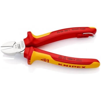 SZCZYPCE TNĄCE BOCZNE IZOLOWANE 160MM KNIPEX KN 70 06 16T