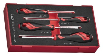 ZESTAW WKRĘTAKÓW PŁASKICH TEAMD04N, 4SZT. TENG TOOLS L-285450102