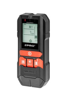 DETEKTOR ŚCIENNY 4W1 Z WILGOTNOŚCIOMIERZEM PRO 100-EP-001