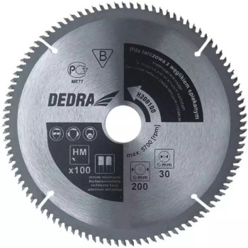 PIŁA TARCZOWA DO ALUMINIUM 200*30MM/100Z DEDRA DEDH200100