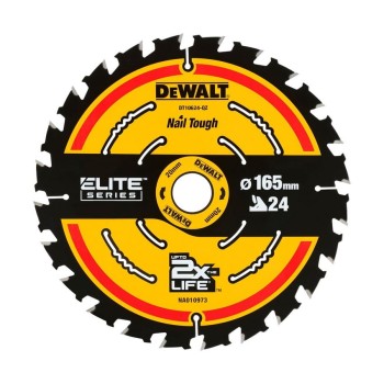 PIŁA TARCZOWA DO DREWNA ELITE 165*20MM 24 ZĘBY DEWALT DT10624