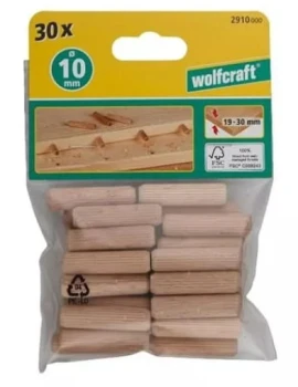 KOŁKI POŁĄCZENIOWE 10*40MM 30SZT BUK WOLFCRAFT 2910000
