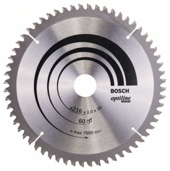 PIŁA TARCZOWA-T OPTILINE WOOD 216*2,0*30/Z60 BOSCH 2608640433