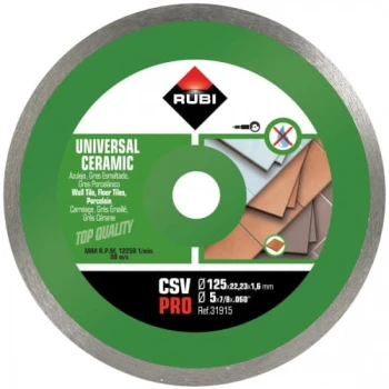 TARCZA DIAMENTOWA DO PŁYTEK ŚCIENNYCH CSV 125 PRO RUBI 31915