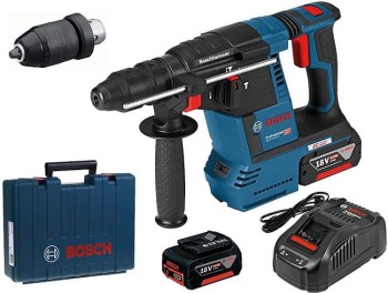 MŁOT UDAROWY OBROTOWY AKUMULATOROWY SDS+ GBH 18V-26 F 2*6.0A BOSCH 611910003