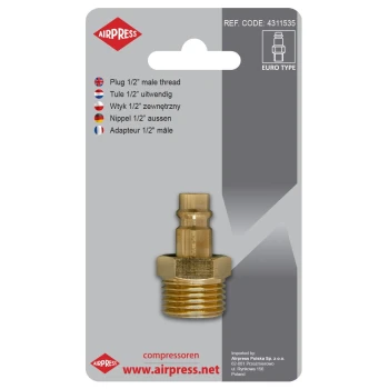 WTYK SZYBKOZŁĄCZKI Z GWINTEM ZEWNĘTRZNYM 1/2'' AIRPRESS AP 4311535