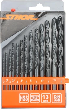 KOMPLET WIERTEŁ DO METALU 2.0-8.0MM 13SZT. VOREL W-22180