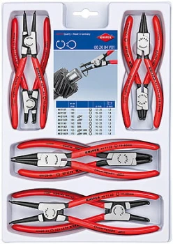 ZESTAW SZCZYPIEC DO PIERŚCIENI OSADCZYCH 8-CZ. 00 20 04 V01 KNIPEX KN 00 20 04