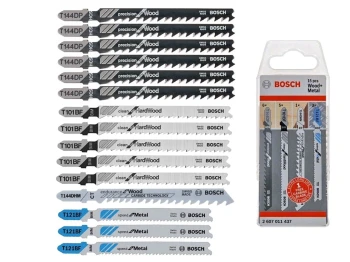 KOMPLET BRZESZCZOTÓW T DO DREWNA I METALU 15 SZT. BOSCH 2607011437