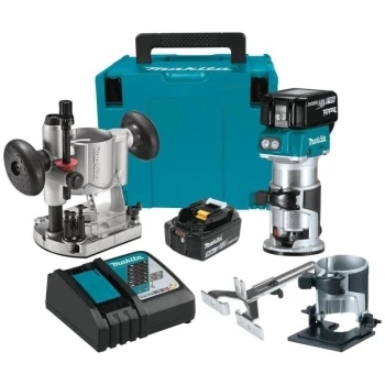 AKUMULATOROWA FREZARKO-WYCINARKA BLDC 18 V 2*5.0AH MAKITA DRT50RTJX2