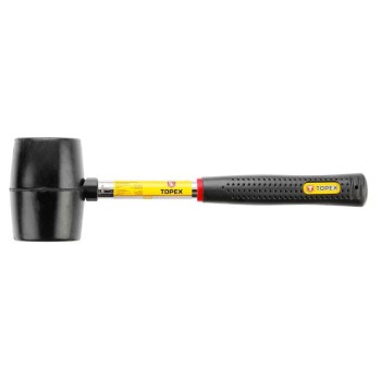 MŁOTEK GUMOWY 0.45KG ŚREDNICA 65MM TRZONEK METALOWY TOPEX 02A305