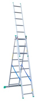 DRABINA ALUMINIOWA 3-ELEMENTOWA 510CM 8+8+8 SZCZEBLI DRABEX DR4208