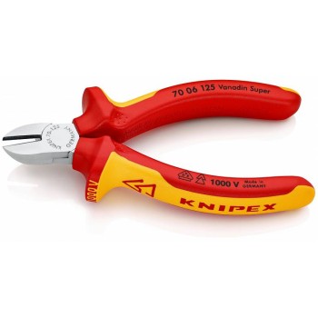 SZCZYPCE TNĄCE BOCZNE IZOLOWANE 125MM KNIPEX KN 70 06 125