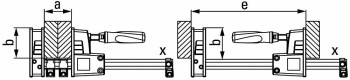ŚCISK STOLARSKI PEŁNOPOWIERZCHNIOWY 1000*95MM BESSEY BY KRE100-2K