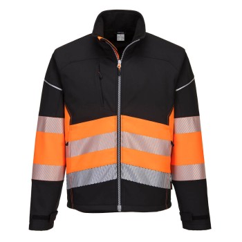 KURTKA OSTRZEGAWCZA SOFTSHELL PW375BKO ROZMIAR S PORTWEST KUR 375O S
