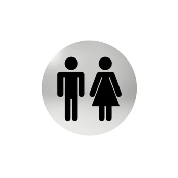 OZNACZENIE OKRĄGŁE WC, KLEJONE STAL NIERDZEWNA UN ONWCOK