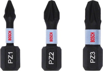 ZESTAW BITÓW IMPACT 25MM PZ1,PZ2,PZ3, BOSCH 2608522471