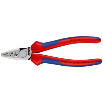 SZCZYPCE DO ZAGNIATANIA TULEJEK KABL. 0,25-16MM KNIPEX KN 97 72 180