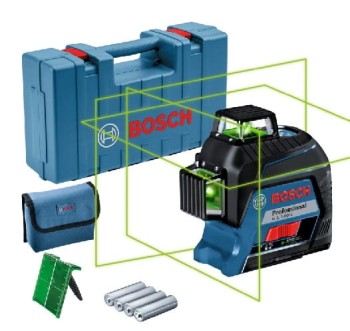 LASER KRZYŻOWY GLL 3-80 G SET ZIELONY + WALIZKA BOSCH 601063Y00