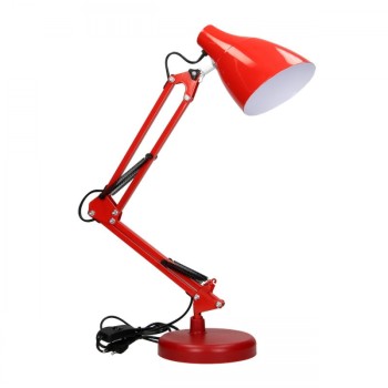 LAMPA BIURKOWA DIAN 60W E27 STAL, CZERWONA VIRONE ON-DL-1/R