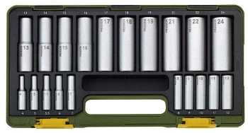 ZESTAW SPECJALNY NASADEK GŁĘBOKICH 20CZ. PROXXON L/PR23292
