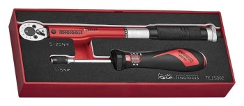 ZESTAW KLUCZ I WKRĘTAK DYNAMOMETRYCZNY 1/4'' TEZSD02 TENG TOOLS L-285440103