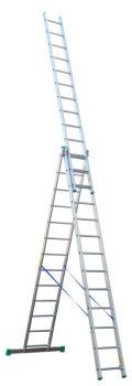 DRABINA ALUMINIOWA 3-ELEMENTOWA 897CM 13+13+13 SZCZEBLI DRABEX DR4213