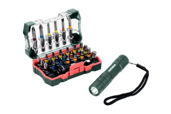 ZESTAW BITÓW BIT-BOX 29 SZT + LATARKA. METABO ME 626721000