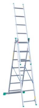 DRABINA ALUMINIOWA 3-ELEMENTOWA 420CM 7+7+7 SZCZEBLI DRABEX DR4207