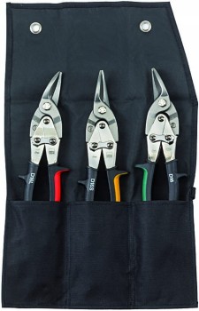 ZESTAW NOŻYC KSZTAŁTOWYCH DO BLACHY, 3SZT. ETUI BESSEY BY DSET16
