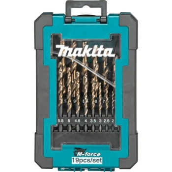 ZESTAW WIERTEŁ HSS M-FORCE DO METALU 19 SZT. MAKITA D-67583