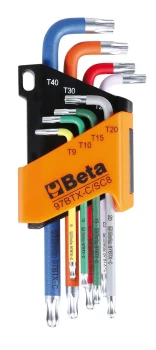 KOMPLET KLUCZY TRZPIENIOWYCH KĄTOWYCH, KOŃCÓWKA KULISTA 8SZT BETA 97BTX/SC8
