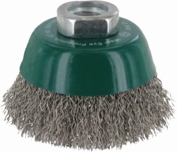 Szczotka doczołowa 60 mm/M14 - drut karbowany 0,3 mm INOX ABRABORO 90409052