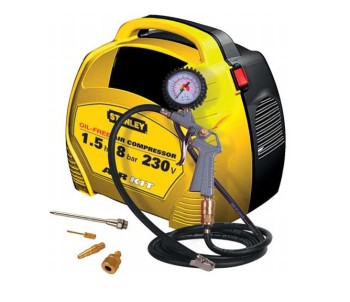 SPRĘŻARKA BEZOLEJOWA AIR KIT OL 195 1,1KW 8 BAR STANLEY NU8215190STN595