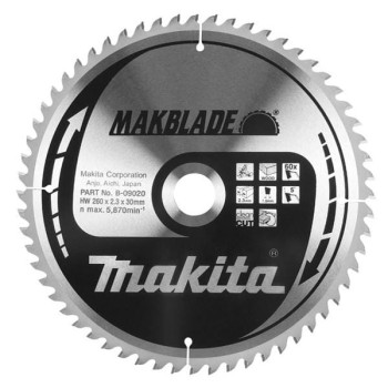PIŁA TARCZOWA 250x30mm 60-ZĘBÓW MAKBLADE MAKITA MB-09008