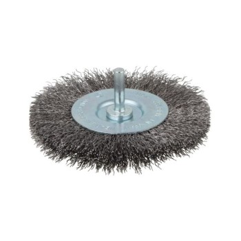 Szczotka tarczowa 100 mm - drut falisty, trzpień WOLFCRAFT 8471000