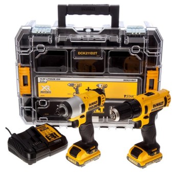 ZESTAW COMBO 10,8V DCK211D2T (DCD710+DCF815) 2x2,0Ah TSTAK V DEWALT DCK211D2T-QW