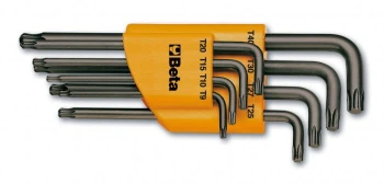 KLUCZ IMBUSOWY TYP TORX / TRZPIENIOWY KĄTOWY Z KOŃCÓWKĄ KULISTĄ komplet 8szt. BETA BE97BTX-SC8