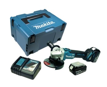 SZLIFIERKA KĄTOWA 18V 125mm 2 x 5,0Ah LI-ION BEZSZCZOTKOWA WALIZKA MAKPAC DGA506RTJ MAKITA MDGA506RTJ
