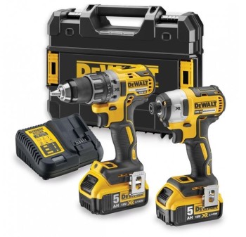 ZESTAW COMBO 18V WKRĘTARKA DCD791 + ZAKRĘTARKA DCF887 2 x 5,0Ah + WALIZKA TSTAK DCK268P2T DEWALT DCK268P2T-QW