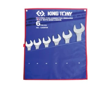 ZESTAW KLUCZY PŁASKO-OCZKOWYCH 34-50mm / 6szt. KING TONY KT1296MRN
