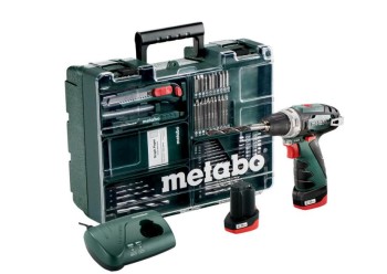 WKRĘTARKA BS SET 12V + 63 ACC 34/17Nm 2x2,0Ah POWERMAXX BS SET METABO MET600080880