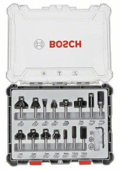ZESTAW FREZÓW 15szt. UCHWYT 8mm BOSCH B2607017472
