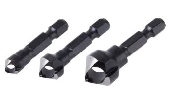 Zestaw pogłębiaczy 8, 12, 16 mm - z wyrzutnikiem, trzpień 6-kątny WOLFCRAFT 4375000